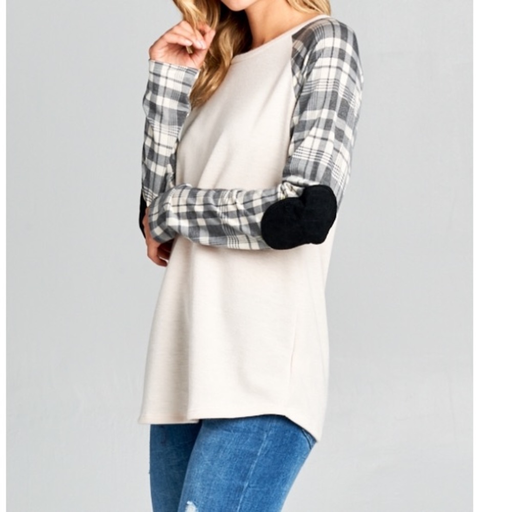 Just Arrived! BRUSHED SOLID & PLAID W/ ELBOW PATCH